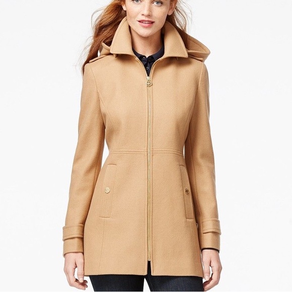 MICHAEL Michael Kors Tan Wool Coat – Size Small - Picture 1 of 8